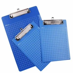 Custom Office stationery A4 size metal clip pvc menu clipboard holder foldable nursing storage notebook file clip