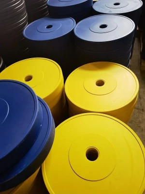 Colorful bumper plates, training bumper plates, weight plates