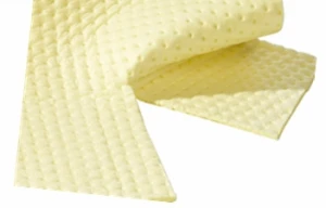 Dimpled Perforated Chemical Sorbent Pad for Chemical Spill Control