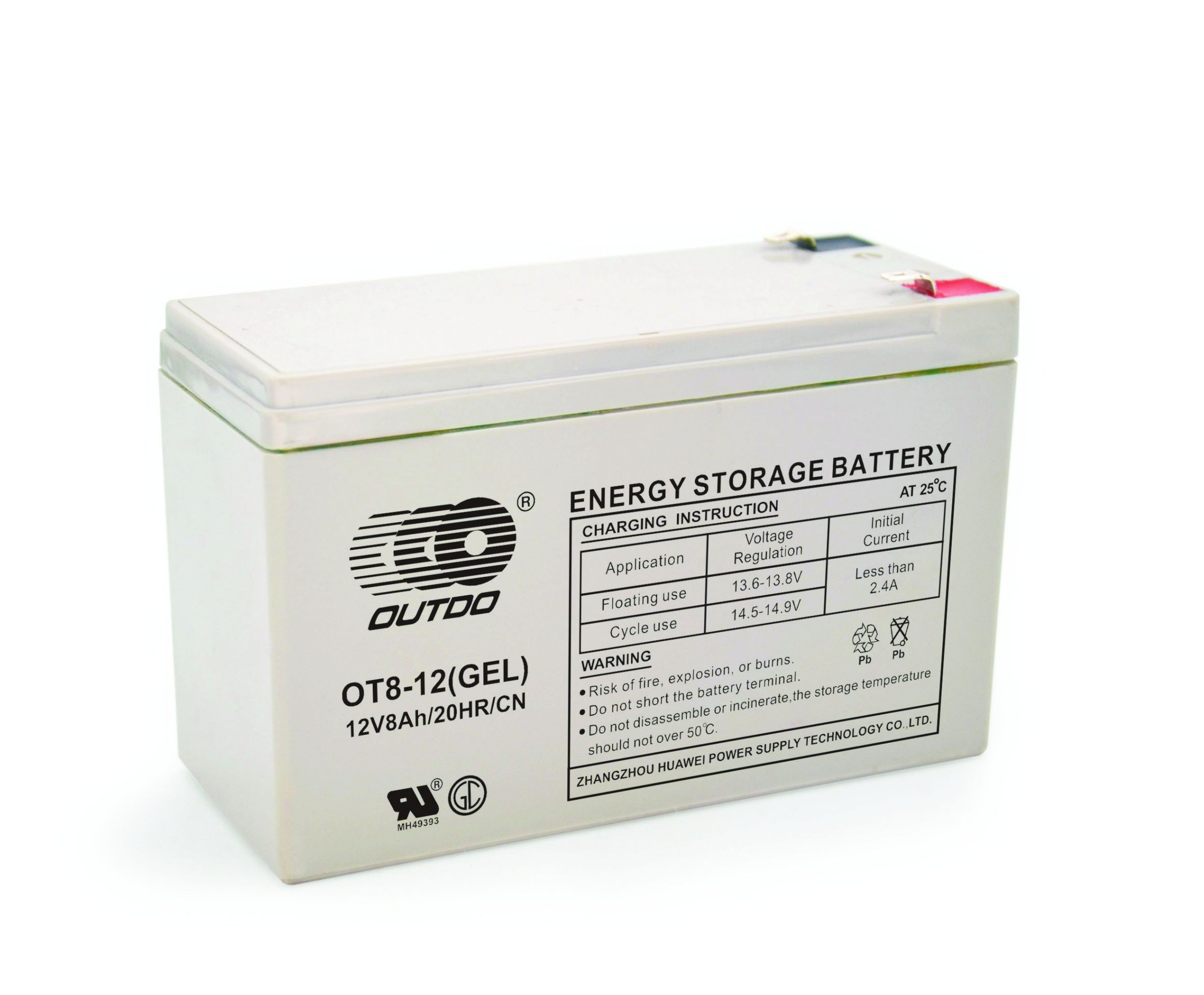 Buy Outdo Gel Energy Storage Battery Ot8-12(gel)/cn from Zhangzhou ...