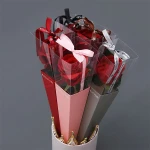 Flower packaging shaped flower packaging gift box with custom logo custom packaging paper flower gift boxes wholesale