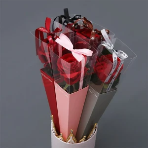 Flower packaging shaped flower packaging gift box with custom logo custom packaging paper flower gift boxes wholesale