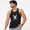 Breathable Men Open Neck Slim Fit Tank Top for Activewear
