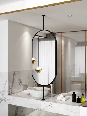 New Large Hotel Mirrors 304 Stainless Steel Framed Bathroom Vanity LED Smart Mirror