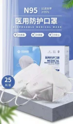 Disposable medical N95 four-layer mask