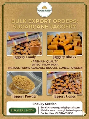 Premium Quality Jaggery Blocks Pure Cane Sugar Alternative for Desserts