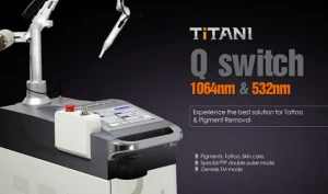 Tattoo Removal: black, blue, brown, red and different kinds of tattoos Q-switch nd yag laser machine
