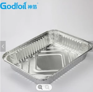 Aluminum Foil Pans Disposable Aluminum Foil Take-out Containers Food Catering Tray 1000ml Capacity 83120