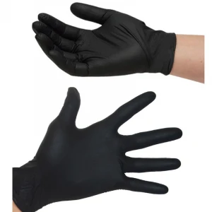 High Quality Disposable powder free black nitrile gloves