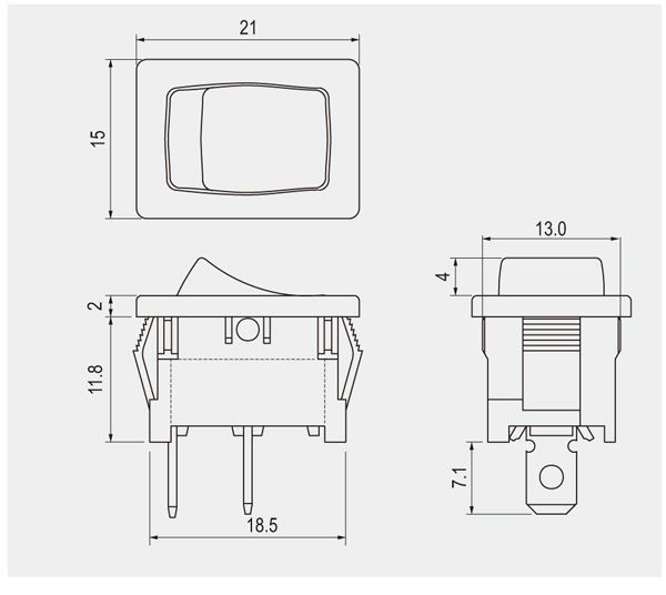 Buy Rocker Switch - R13-66 from SHIN CHIN INDUSTRIAL CO., LTD, Taiwan ...