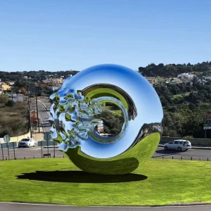 Top Sculpture Polished Large Stainless Steel Abstract Statue Supports Customization