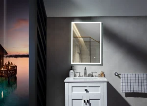 Hotel  Smart  mirror lamps Round Rectangular  LED Bathroom Mirror Touch sensor light