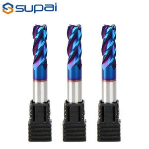 1-20mm 2/4 Flutes CNC  Tools Custom Milling Cutter Solid Tungsten  Naco Coating Square End Mills