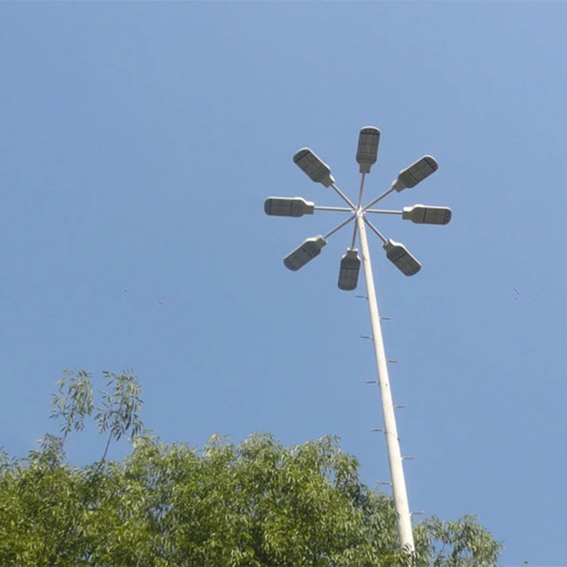 10-30m Round Hot Dip Galvanized High Mast Light Pole with 2000W Metal Halide Lamp