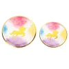 10 Guests 100pcs unicorn theme Gold coated Eco disposable tableware set wedding festival birthday party supplies