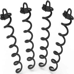 10 inch metal screw anchoring dog tie stake tent grounds anchors surface sprayed plastic spring spiral outdoor ground anchor