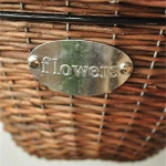 100% hand woven wicker hanging flower basket