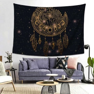 100% Polyester Dream Catcher Feather Wall Hanging Tapestry