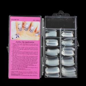 100pc/case Poly gel dual system nail form 12 size gel nail tips each box big curver nail tip for gel polish