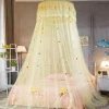 100%polyester long lasting conical mosquito canopy nets for double bed