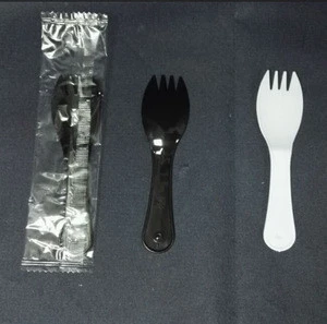 103mm Disposable Mini Plastic Spork/plastic spoon and fork