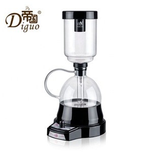 110V/220V Black Color Digital Electric Vacuum Rotary Knob Balancing Siphon Coffee Maker For Family Use
