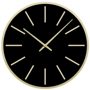 12 inch 30cm home decoration gold color modern plastic wall clock
