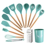 13 Pieces Set Silicone Kitchen Cooking Tools Stand Kitchenware Spatula Silicone Kitchen Utensils Set With Barrel