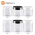 Import 150g 200g empty clear round plastic pet cosmetic jar with screw lids from China