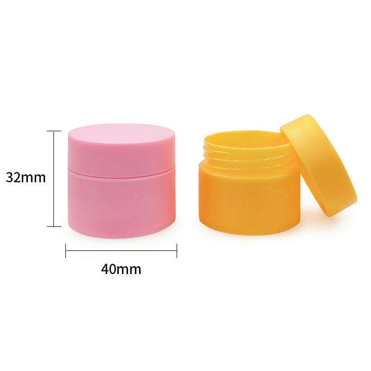 15g Pink Yellow Plastic Cream Jar with Lids