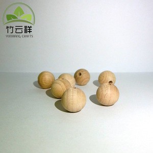15mm Natural beech wood loose beads decorations wooden bead