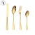 Import 18/0 Stainless Steel Flatware Set 24 Pcs Spoon Fork Knife Metal Cutlery Gold Business Gift Sets from China