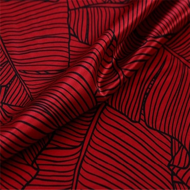 19m/m 108cm 42&#x27;&#x27; Stretch Charmeuse Silk Digital Printing Elastic Satin Silk Fabric for Women Dress