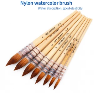 1Piece Nylon Hair Watercolor Paint Brush Professional Pointed Artist Painting Brushes Acrylic Brushes Art Supplies