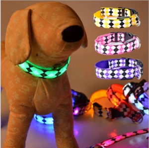 2017 hot sale Wholesale Pet Light Flashing Collars LED Luminous Dog Collars