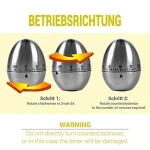 2018 MARCH EXPO Special Offer Stainless Steel Egg Shaped Mechanical Rotating Alarm with 60 Minutes for Cooking Kitchen Timer