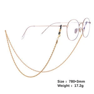 2019 Fashionable Copper Alloy Metal Twisted SunGlasses Long Chain FatherAnd Mother Jewelry Gift Glasses Chain Eyewear Accessory