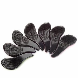 2019 Wholesale Salon Styling Anti-static Hair Comb Fashion Plastic Detangling Handle Hairbrush