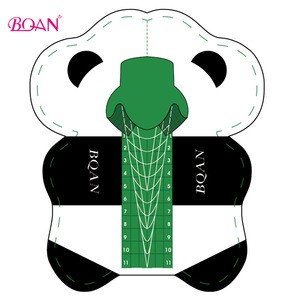 2020 300pcs Panda Bambo Long Thick Acrylic Nai Form Reusable Gel nail form paper private label logo dual Nail Art Forms