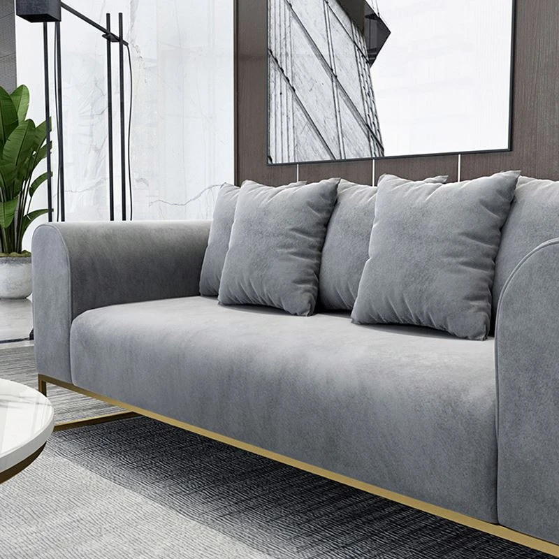 2020 chinese recliner sectional designs Grey Velvet Canape Home Furniture Couch Seater Sofa Modern