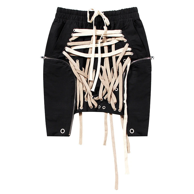 2020 Europe America denim sequin tassels fringes drawstring stretch high waist wrap jeans tie up lace up skirt denim mini skirt