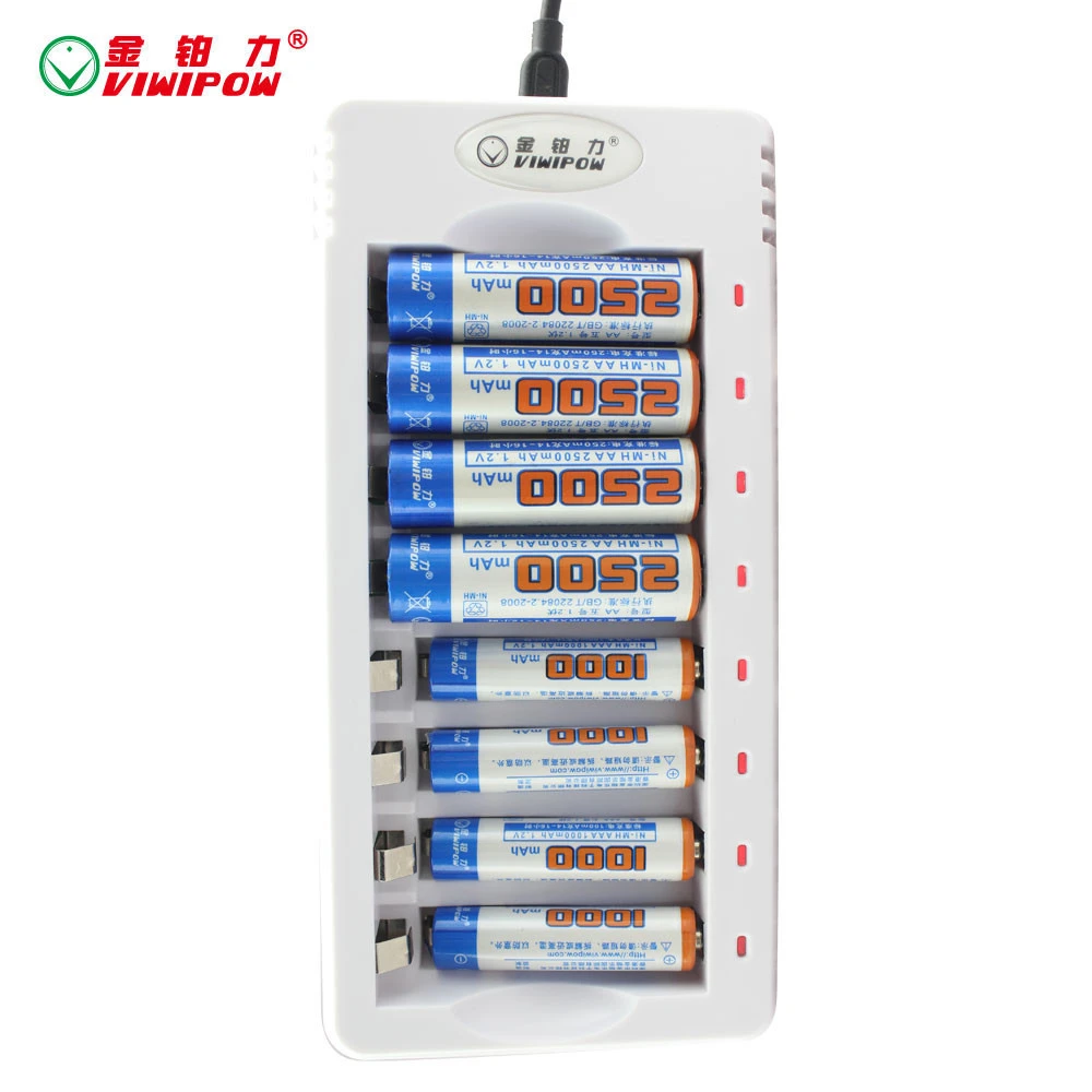 2020 innovative products 8 slots Smart AA AAA battery charger nicd nimh battery charger for rechargeable batteries