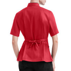 2020 Professional Womens Short Sleeves Classic Restaurant Hotel Chef Coats Waiter Waitress Uniforms
