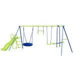 2020 Promotional Gift Nest Hammock Kids Combined Slide Swing Set