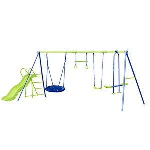 2020 Promotional Gift Nest Hammock Kids Combined Slide Swing Set