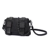 2021 wholesale solid color one-shoulder rivet female bag fashion crossbody skull pu leather handbag