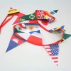 2024 Cheap 14*21cm Sublimation Any Logo Blank Scotland National Triangle Hanging Polyester Bunting European Football String Flag