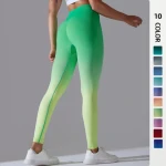 2024 Wholesale Trendy Seamless Sports Elastic Sports High Waist Scrunch Butt Fitness Seamless Yoga Leggings for Athletic Running