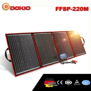220W 18V Flexible Foldable Solar Panel Kit Come with 12V 10A Charge Controller