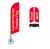 Import 2.7m 3.3m 4.3m Promotion Flags with Logo Pole Swooper Flagpole Beach Flag Banners from China